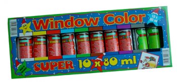 Coffret Window Color, 10 couleurs assorties